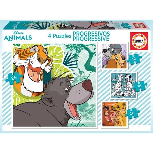 Puzzle Disney Classics Progressive 4in1 Educa 12-16-20-25 darabos