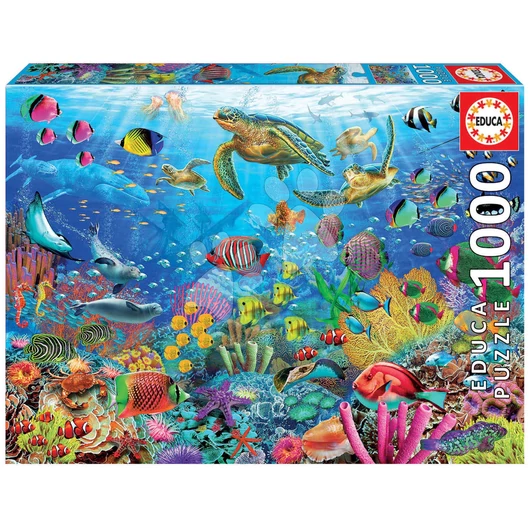 Puzzle Tropical Fantasy Turtles Educa 1000 darabos és Fix ragasztó