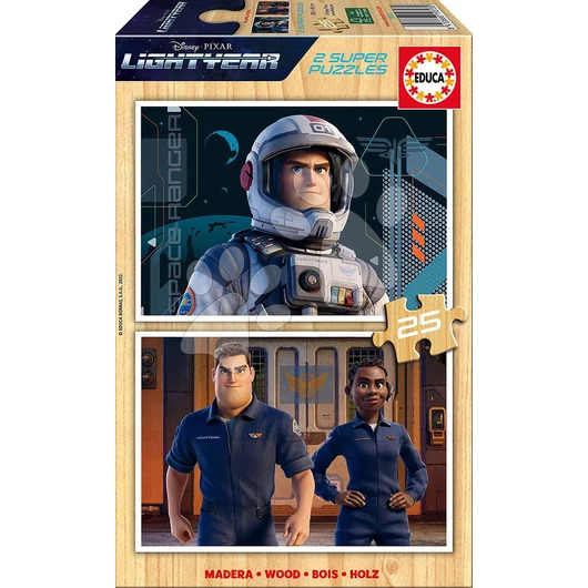 Fa puzzle Lightyear Disney Educa 2x25 darabos