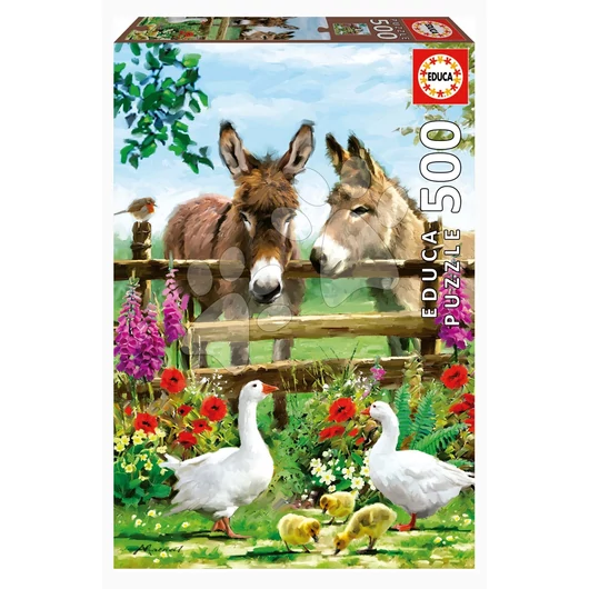Puzzle Donkeys Educa 500 darabos és Fix ragasztó