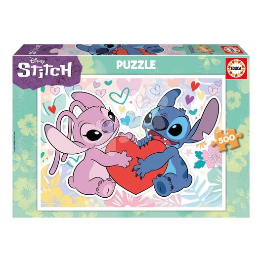 Puzzle Disney Stitch Educa 500 darabos és Fix ragasztó 11 évtől EDU19911