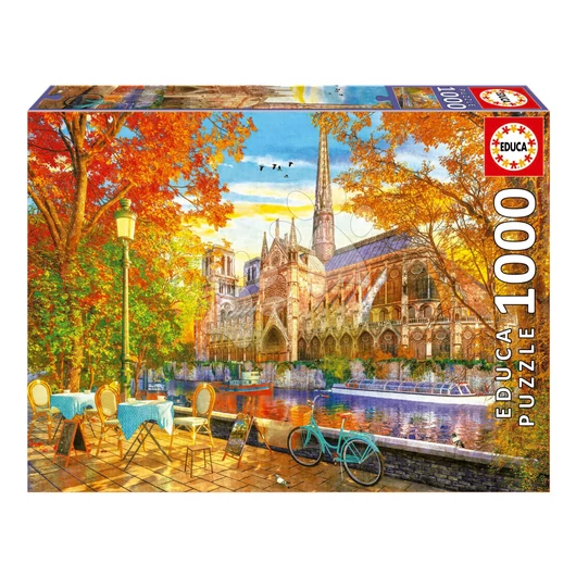 Puzzle Notre Dame in Autumn Educa 1000 darabos és Fix ragasztó