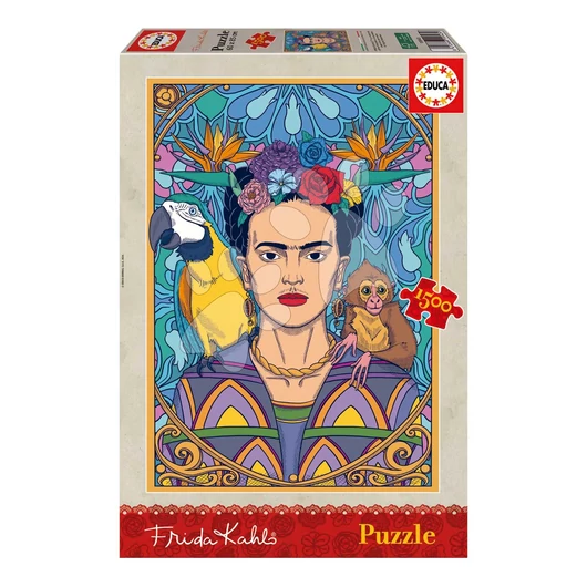 Puzzle Frida Kahlo Educa 1500 darabos és Fix ragasztó 11 évtől EDU19943