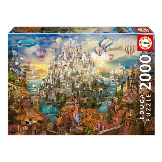 Puzzle Dream Town Educa 2000 darabos és Fix ragasztó