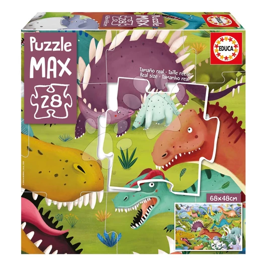 Puzzle Dinosaury MAX Educa 28 nagy elem 3 évtől EDU19954