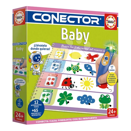 Társasjáték Képekkel tanulok Baby Conector Educa okostollal hanggal és fénnyel spanyolul 4 évtől EDU20087