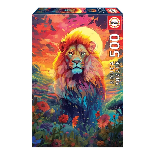 Puzzle Majestic Look of the Lion Educa 500 dielov a Fix lepidlo od 11 rokov EDU20261