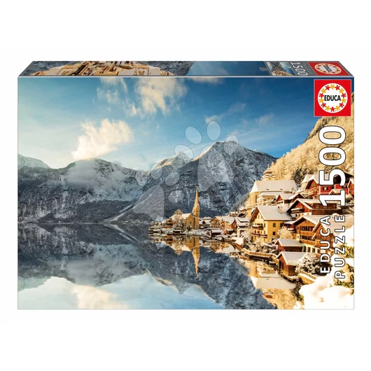 Puzzle Winter in Hallstatt Educa 1500 dielov a Fix lepidlo od 11 rokov EDU20284