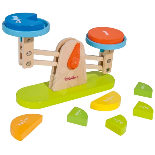 Fa mérleg Wooden Balance Eichhorn 9 kocka egyensúlyérzék fejlesztése