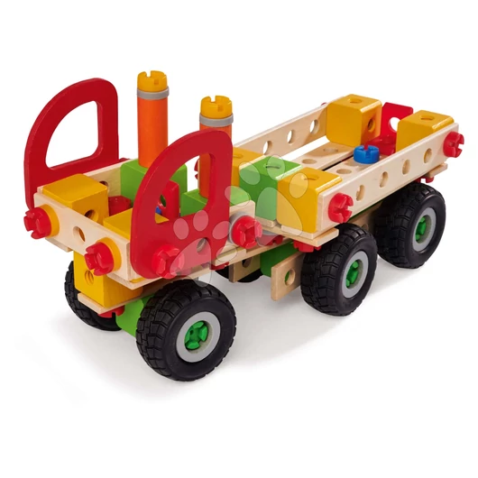 Fa építőjáték teherautó Constructor Trucks Eichhorn 4 modell 135 darabos 5 évtől