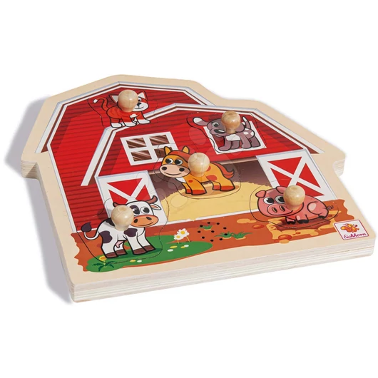 Fa puzzle farm Puzzle with Sound Eichhorn 5 állatka hanggal 24 hó-tól