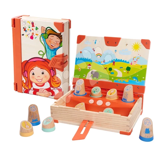 Interaktívne vytváranie audio rozprávok s knižkou Lilumi Eichhorn 108 príbehov s 10 figúrkami a Bluetooth pripojením od 3 rokov EH8000