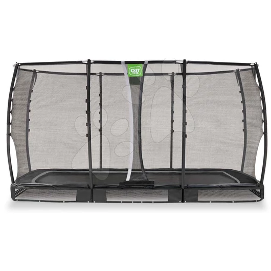 Trambulin védőhálóval Allure Premium ground Exit Toys talajmenti 214*366 cm fekete
