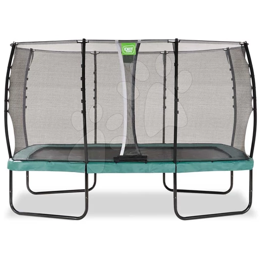 Trambulin védőhálóval Allure Classic Exit Toys zöld 214*366 cm