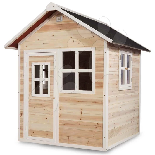 Házikó cédrusból Loft 100 Natural Exit Toys vízhatlan tetővel natúr