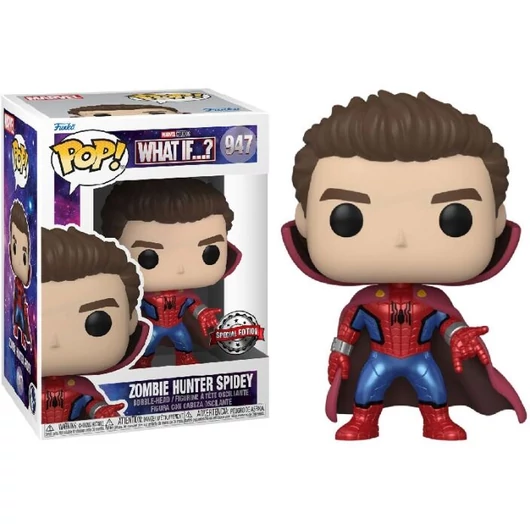 Funko POP! Marvel: What If...? - Zombie Hunter Spidey (Unmasked) (Metallic) figura #947
