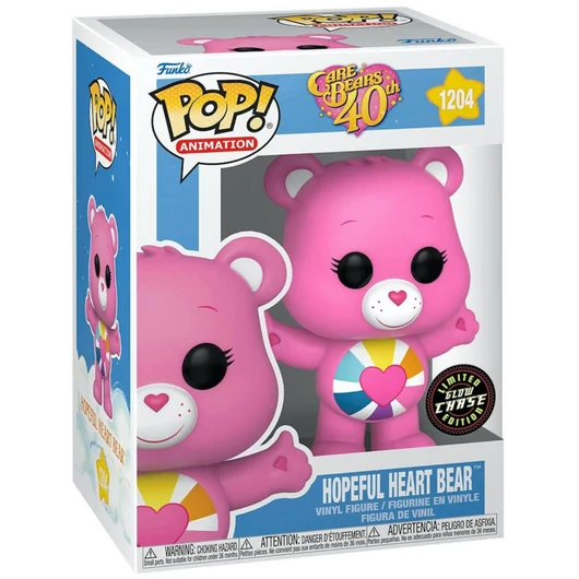Funko POP! Animation: Care Bears 40th Anniversary - Hopeful Heart Bear (Glow in the Dark) figura chase #1204