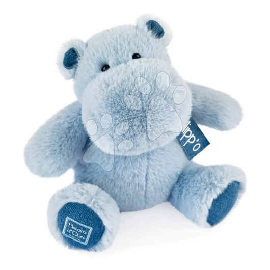 Plyšový hrošík Hippo Blue Jean Histoire d’ Ours modrý 25 cm od 0 mes HO3213