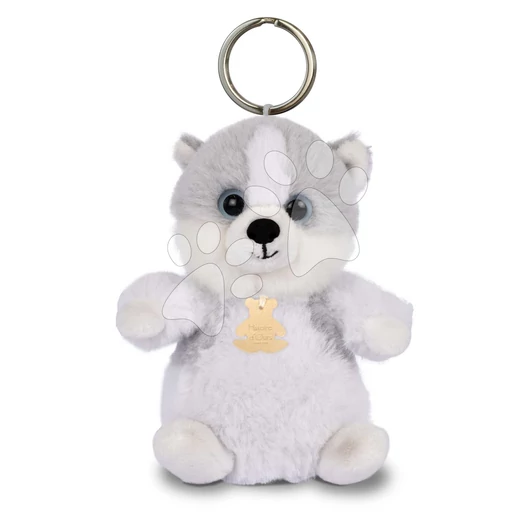 Plüss kulcstartó husky kutyus The Soft Stretch Husky Key Ring Histoire d’ Ours szürke 12 cm HO3290