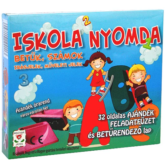 Iskolanyomda szett feladatfüzettel