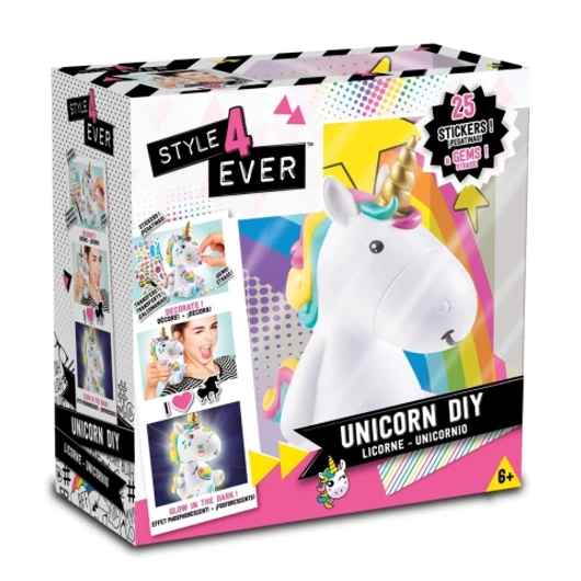 Style4Ever Dekorálható fluoreszkáló unikornis