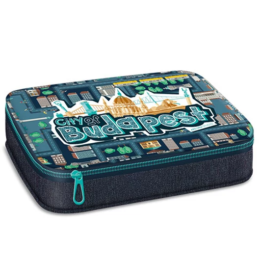 Ars Una: City of Budapest többszintes kihajtható tolltartó 22,5x15,5x4,5cm