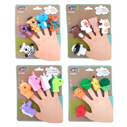 Állatos ujjbáb 5 db-os kiszerelésben több változatban