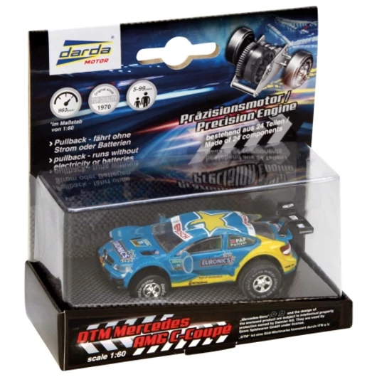 Darda: Mercedes-Benz C-Coupe Paffer pályaautó hátrahúzható motorral 1/60