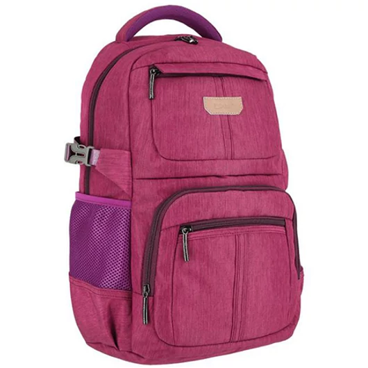 Spirit: Etty mályvaszínű lekerekített négy rekeszes iskolatáska, hátizsák 45x35x18cm