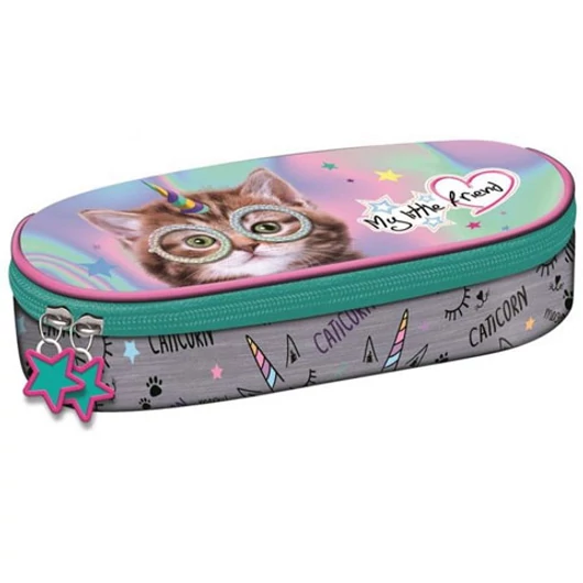 Cicakornis hologramos ovális tolltartó 20,5x9,5x5cm