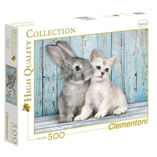 Clementoni: Nyuszi és a kiscica 500db-os puzzle - High Quality Collection