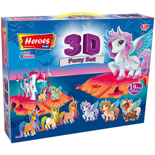 Play-Dough: Heroes póni gyurma szett 21db-os