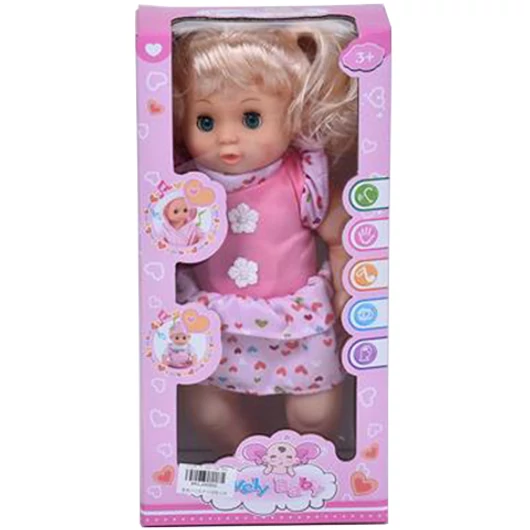 Kelly baba virágos ruhában 36cm hang effektekkel