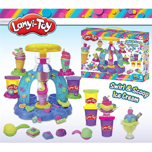 Lanyi-Toy fagyi készítő gyurmakészlet 5 tégely gyurmával és formázó szerszámokkal