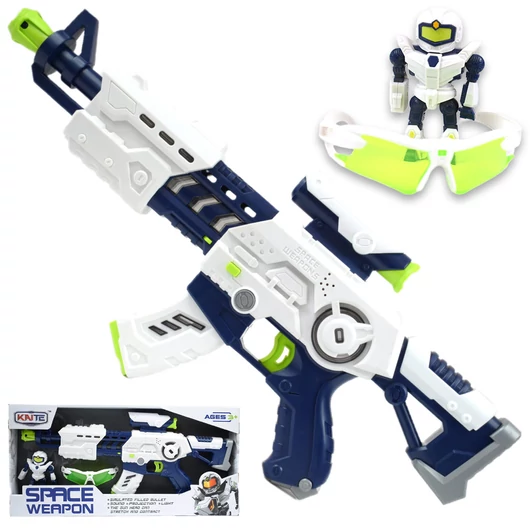Space Weapon: Projektoros űrfegyver szemüveggel, robotfigurával, fénnyel és hanggal 49cm