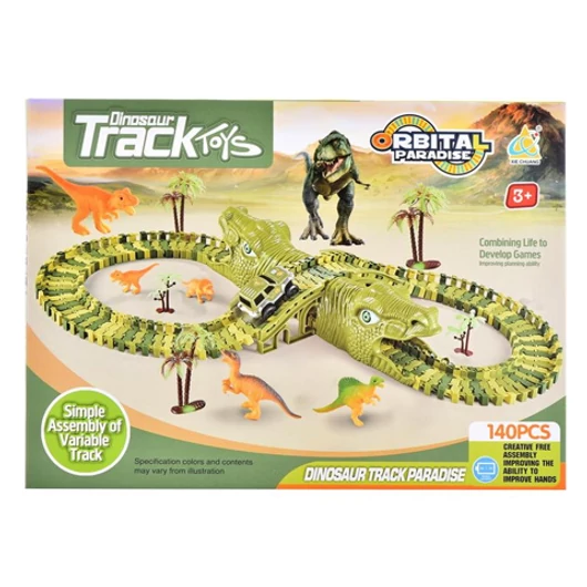 Dinópark játékszett kisautóval, dinoszauruszokkal 140db-os