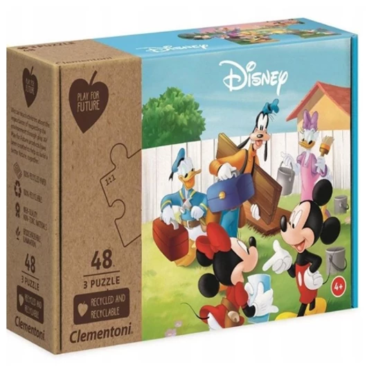 Disney Mickey egér puzzle 3x48db-os - Clementoni