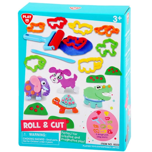 Roll & Cut gyurma szett állatos formákkal