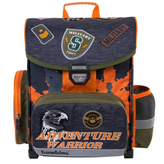 Bambino: Military ergonomikus iskolatáska, hátizsák 36x27x14cm
