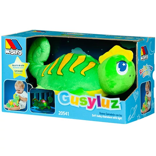 Molto: GusyLuz plüss kaméleon alvópajtás fénnyel