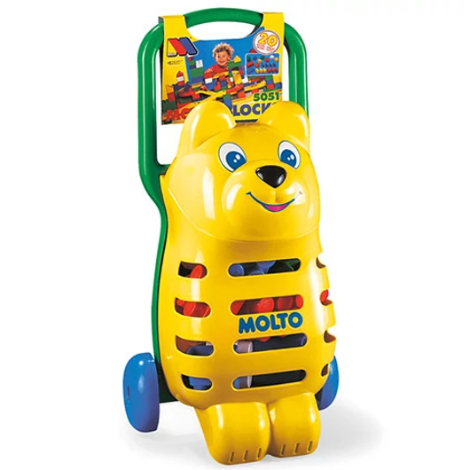 Molto: Blocks Építőkocka szett macis tárolóban