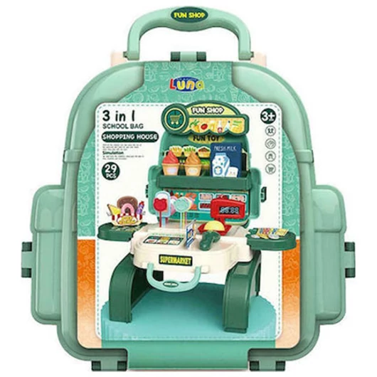 Édességbolt hátizsák tárolóban 3 az 1-ben 29db-os