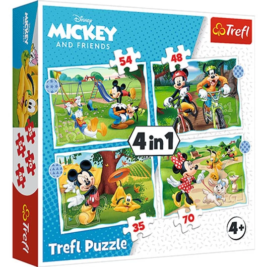 Mickey egér szép napja 4 az 1-ben puzzle - Trefl
