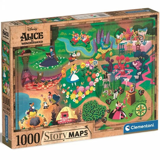 Disney: Alice csodaországban térkép puzzle 1000db-os - Clementoni