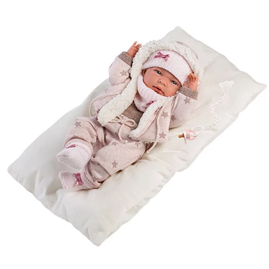 Llorens: Nica újszülött 40cm-es baba csillagos ruhában