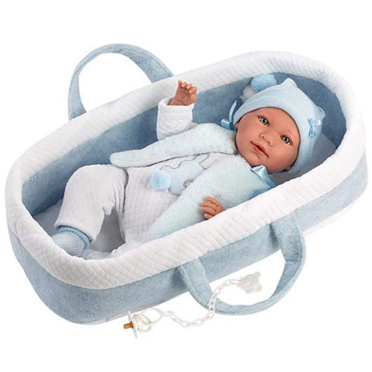 Llorens: Mimo újszülött 40cm-es síró baba hordozóval