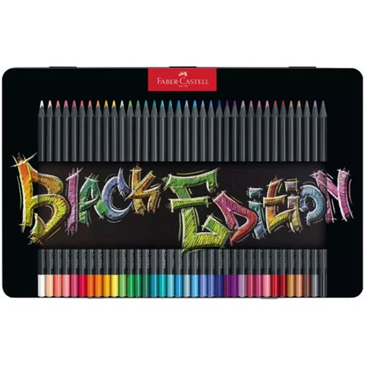 Faber-Castell: Black Edition színes ceruza 36db-os szett fém dobozban