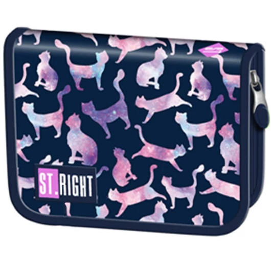 St.Right Cosmic Cats kihajtható töltetlen tolltartó