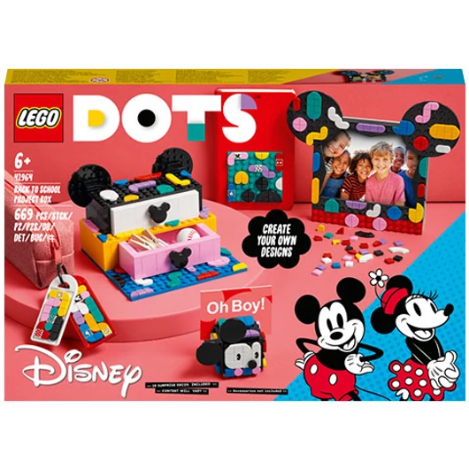 LEGO® DOTS: Mickey egér és Minnie egér tanévkezdő doboz (41964)