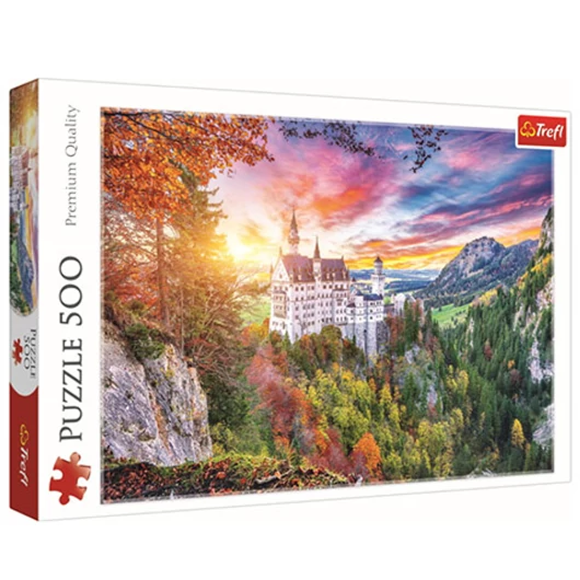 Kilátás a Neuschwanstein kastélyra 500db-os puzzle - Trefl